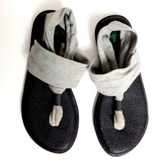 SANUK \ Yoga Sling 2 Flip-Flop Sandals Grey Sz 6 - Picture 2 of 5